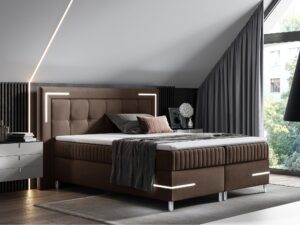 miniaturka Łóżko Eclipse Kontynentalne z LED Oświetleniem