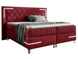 miniaturka Kontynentalne Łóżko Eclipse 3 z Geometrycznym Zagłówkiem