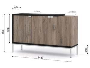 miniaturka Trzydrzwiowa Komoda Nowoczesna Tierra