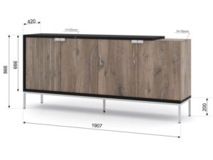 miniaturka Przestronna Komoda Tierra Dąb Flagstaff