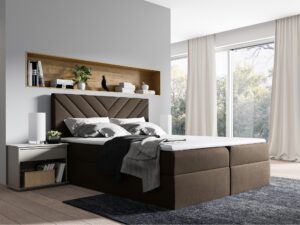 miniaturka Łóżko Tapicerowane PRINCE 6 z Ukośnym Zagłówkiem