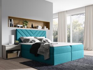 miniaturka Łóżko Tapicerowane PRINCE 6 z Ukośnym Zagłówkiem