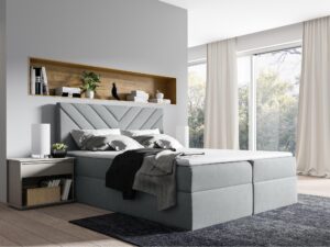 miniaturka Łóżko Tapicerowane PRINCE 6 z Ukośnym Zagłówkiem