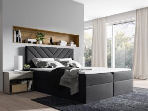 miniaturka Łóżko Tapicerowane PRINCE 6 z Ukośnym Zagłówkiem