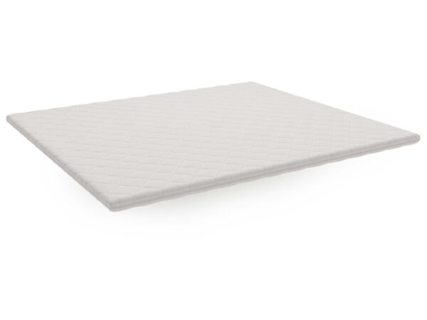 Biały topper nawierzchniowy z pikowanym poszycie na materac