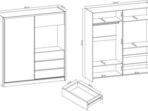 miniaturka Szafa MYTV 200cm Aluminiowe Uchwyty i Nowoczesność