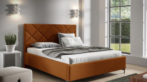 miniaturka Łóżko NAVE Minimalistyczny Styl Tapicerowany