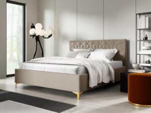 miniaturka Łóżko NIAS z Złotymi Nóżkami Luksusowy Styl