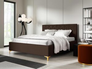 miniaturka Łóżko NIAS z Złotymi Nóżkami Luksusowy Styl