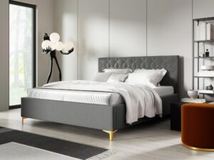 miniaturka Łóżko NIAS z Złotymi Nóżkami Luksusowy Styl