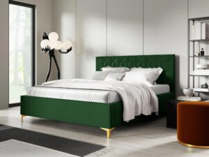 miniaturka Łóżko NIAS z Złotymi Nóżkami Luksusowy Styl