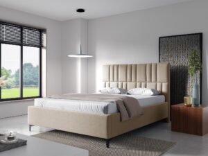 miniaturka Łóżko KODIAK Tapicerowane z Pikowanym Zagłówkiem