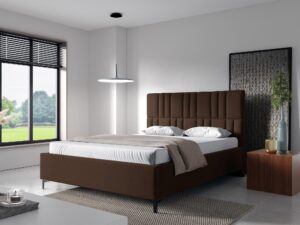 miniaturka Łóżko KODIAK Tapicerowane z Pikowanym Zagłówkiem