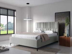 miniaturka Łóżko KODIAK Tapicerowane z Pikowanym Zagłówkiem