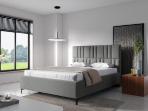 miniaturka Łóżko KODIAK Tapicerowane z Pikowanym Zagłówkiem