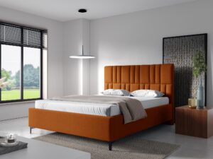 miniaturka Łóżko KODIAK Tapicerowane z Pikowanym Zagłówkiem