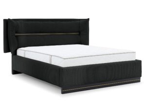 miniaturka Łóżko CARMELLO z Dekoracyjnym Zagłówkiem