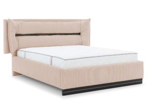 miniaturka Łóżko CARMELLO z Dekoracyjnym Zagłówkiem