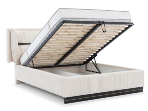 miniaturka Łóżko CARMELLO z Dekoracyjnym Zagłówkiem