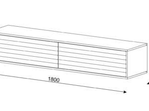 miniaturka Szafka RTV Wisząca Sereno ze Złotymi Akcentami