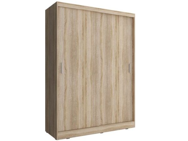 Szafa przesuwna w kolorze dąb sonoma z prostym frontem