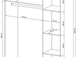 miniaturka Szafa SIMENA 130cm Opcje Biały Sonoma Grafit