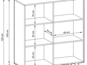 miniaturka Komoda Wierzba Klasyka Dębu z Nowoczesnym Akcentem Czerni