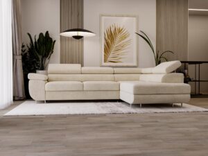 miniaturka Narożnik HAVANNA Beżowy z Funkcją Spania Relaks