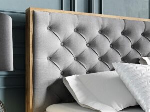 miniaturka Klasyczne Łóżko Tapicerowane BRAGA 3 z Pikowaniem