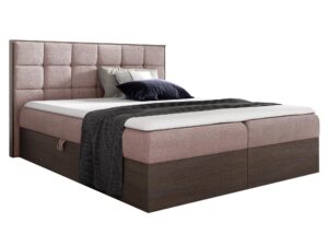 miniaturka Tapicerowane Łóżko BRAGA 1 z Drewnianymi Detalami