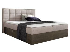 miniaturka Tapicerowane Łóżko BRAGA 1 z Drewnianymi Detalami