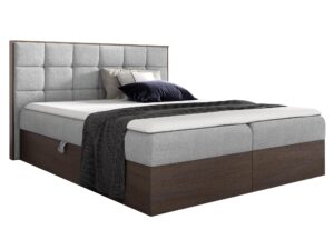 miniaturka Tapicerowane Łóżko BRAGA 1 z Drewnianymi Detalami