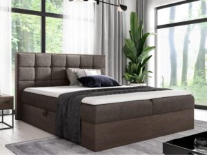 miniaturka Tapicerowane Łóżko BRAGA 1 z Drewnianymi Detalami