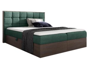 miniaturka Tapicerowane Łóżko BRAGA 1 z Drewnianymi Detalami