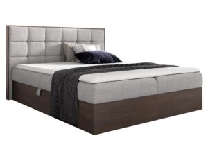 miniaturka Tapicerowane Łóżko BRAGA 1 z Drewnianymi Detalami