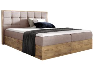 miniaturka Drewniane Łóżko Kontynentalne BRAGA 1