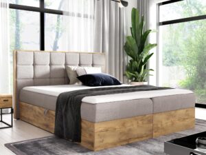 miniaturka Drewniane Łóżko Kontynentalne BRAGA 1