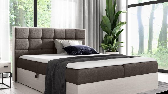 Łóżko Tapicerowane BRAGA 1 w Odcieniu Nordic Teak - obrazek 10