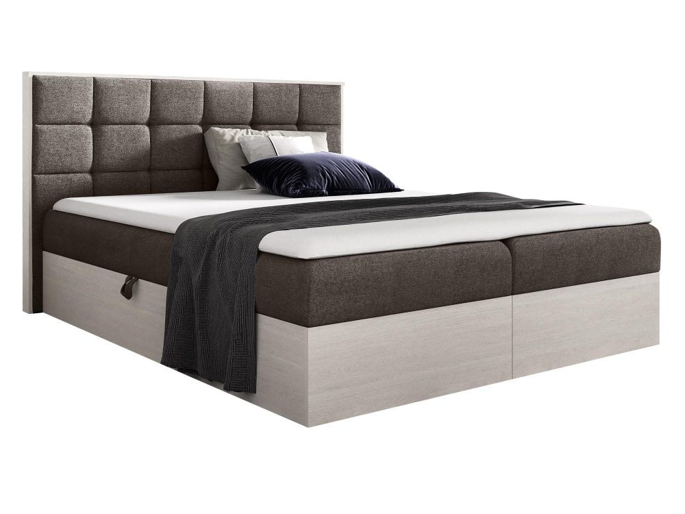 Łóżko Tapicerowane BRAGA 1 w Odcieniu Nordic Teak - obrazek 2