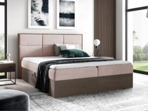 miniaturka Nowoczesne Łóżko Kontynentalne BRAGA 2 Ciemny Dąb