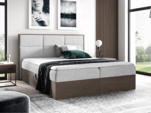 miniaturka Nowoczesne Łóżko Kontynentalne BRAGA 2 Ciemny Dąb