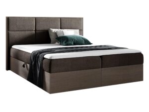 Nowoczesne Łóżko Kontynentalne BRAGA 2 Ciemny Dąb