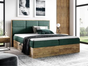 miniaturka Łóżko Kontynentalne BRAGA 2 z Drewna Naturalnego