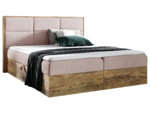 miniaturka Łóżko Kontynentalne BRAGA 2 z Drewna Naturalnego