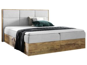 miniaturka Łóżko Kontynentalne BRAGA 2 z Drewna Naturalnego