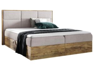 miniaturka Łóżko Kontynentalne BRAGA 2 z Drewna Naturalnego