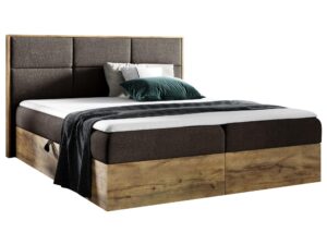 miniaturka Łóżko Kontynentalne BRAGA 2 z Drewna Naturalnego