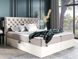 miniaturka Klasyczne Łóżko Tapicerowane BRAGA 3 z Pikowaniem