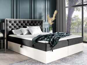 miniaturka Klasyczne Łóżko Tapicerowane BRAGA 3 z Pikowaniem