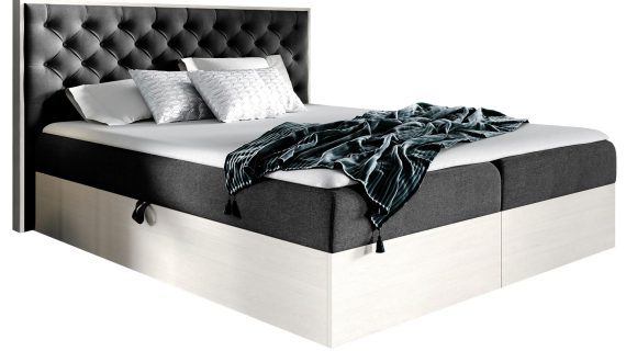 miniaturka Klasyczne Łóżko Tapicerowane BRAGA 3 z Pikowaniem